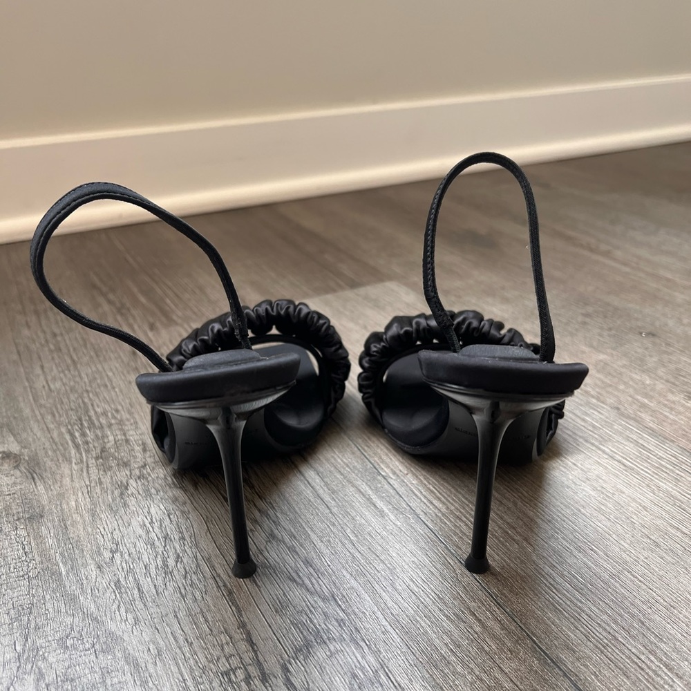 Alexander Wang size 7.5 black satin heels - Picture 5 of 6
